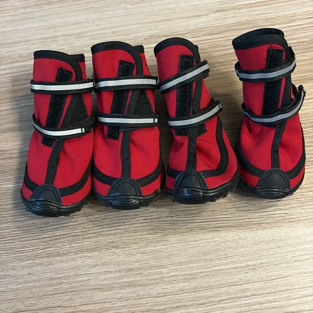 Red and Black Performance Dog Boots medium Fashion Pet
